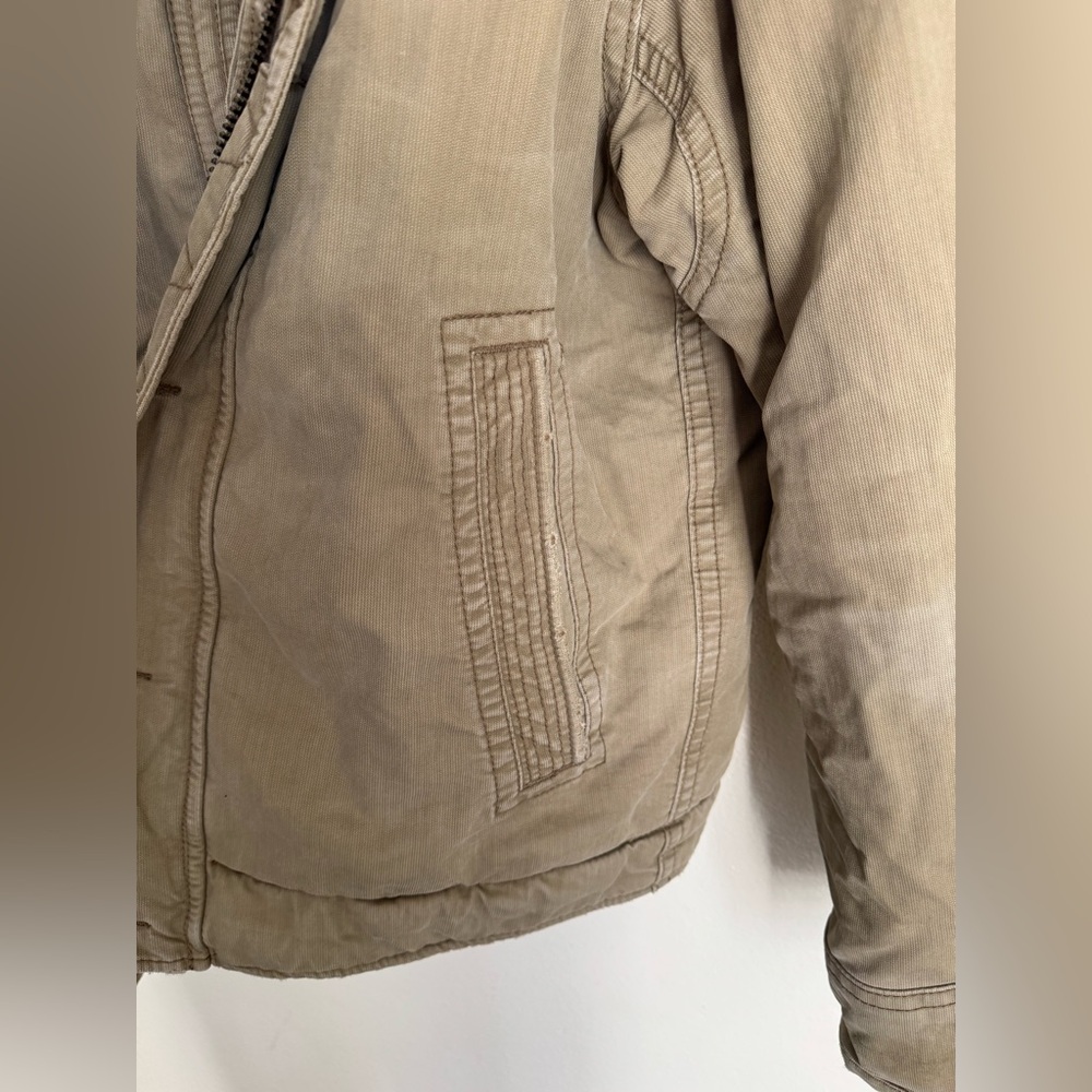 Abercrombie & Fitch Adirondack Jacket Men’s Large Faux Fur Lined Utility Coat - Picture 7 of 11